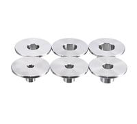 TICFOX 6 uds bujes guía de plantilla de enrutador juego de guías de recorte de acero inoxidable para carpintería 10mm 12mm 14mm 16mm 18mm 20mm