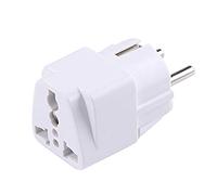 Ticfox AC 250V 10A Enchufe de la UE EU Power Universal RU ES Conversión de EE.(White)