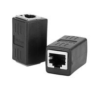 TICFOX Acoplador de Cable Conector LAN RJ45 Hembra a Hembra, Adaptador Extensor Ethernet de Alta Velocidad para hogar, Oficina, Hotel, proyectos Grandes, 2 uds.