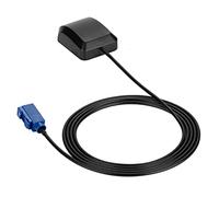 Ticfox Adaptador de Antena GPS para automóvil Cable RG174 de Alto Rendimiento 2,94 m Amplificador de señal Fuerte para Sistemas de navegación de vehículos ABS Negro 5 x 3,8 x 1,5 c
