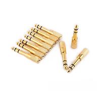 TICFOX Adaptador de audio 6,5 mm macho a 3,5 mm hembra convertidor jack estéreo chapado en oro para auriculares, micrófonos, altavoces, 10 piezas duradero fácil de usar