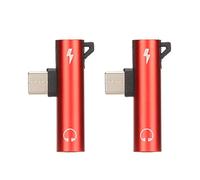 TICFOX Adaptador de Audio USB C a 3,5 mm 2 en 1 Carga y Escucha Material ABS Diseño Compacto para teléfono Tablet PC (Día)