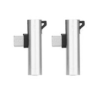 TICFOX Adaptador de Audio USB C a 3,5 mm 2 en 1 Carga y Escucha Material ABS Diseño Compacto para teléfono Tablet PC (Pago)