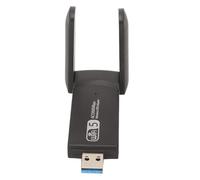 Ticfox Adaptador de red inalámbrico USB, receptor WiFi, 1300 Mbps, doble banda, 24 GHz, 58 GHz, tarjeta de red con interfaz USB 30, para PC de sobremesa y portátil (negro