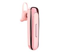 TICFOX Auriculares Bluetooth manos libres, auriculares inalámbricos con micrófono, sonido estéreo intrauditivo y reducción de ruido, auriculares E1 Bluetooth para oficina, negocios, deportes (rosa)