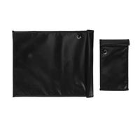 TICFOX Bolsa Faraday Bolsa de Bloqueo de señal Tela de blindaje Avanzada Protección RFID ignífuga para teléfonos Llaves de Auto Tabletas Computadoras portátiles Negro 2 Piezas 8.2X