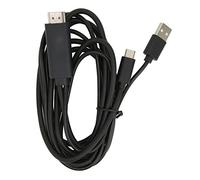 TICFOX Cable convertidor de interfaz multimedia USB-C a HD, cable convertidor de vídeo digital 4K HD, cable de interfaz multimedia MHL HD, plug and play con puerto de carga para