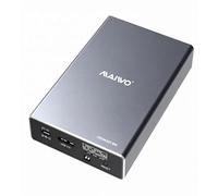 Ticfox Caja RAID de dos bahías para SSD y HDD SATA de 2,5", USB 3.0 Gen 2 10 Gbps con UASP, RAID 0/1/JBOD/PM, 16 TB de capacidad, caja externa de aluminio para disco duro