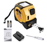 Ticfox Cinta Métrica Láser 3 en 1, Medidor de Distancia Láser Digital, Telémetro Láser de Cinta Métrica de 40 metros con Línea Cruzada, FT/in/M unidad Medida de distancia superficie y volumen