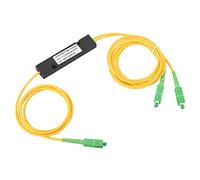 TICFOX Divisor de Cable de Fibra Óptica, FTB Óptico Monomodo SC/APC 1x2 Separador Óptico de Fibra Adecuado para LAN de Divisor Óptica, FTTH (Longitud Total: 2,2 M)