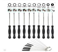 Ticfox Juego de destornilladores Ticfox Herramienta de ajuste del carburador Destornillador + Kit de limpieza del carburador