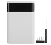 Ticfox KA4 ABS Caja de batería Normal portátil de Bricolaje Sin Soldadura Kit de Caja de energía móvil para Cargar Banco de energía Caja de Almacenamiento de batería Negro Blanco 5 (Blanca)