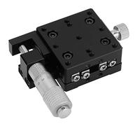Ticfox Manual X Etapa Lineal, Tabla de Portaobjetos de Ajuste Fino Micrométrico, 40 * 40 Mm X Micrómetro Manual Ajuste de Ajuste Fino