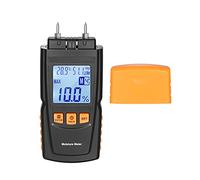 TICFOX Medidor de Humedad de Madera Digital 3 en 1 Analizador de Contenido de Agua de leña Temperatura Ambiente+Humedad+probador de Humedad de Madera con retroiluminación para