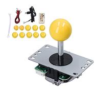 Ticfox QM070901 Juego de joystick Kits Zero Delay Encoder Board 10 Botones Joystick USB DIY Kit para MAME PC Gaming XP Win7 Win8 Win10 (Amarillo)