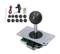 Ticfox QM070901 Juego de joystick Kits Zero Delay Encoder Board 10 Botones Joystick USB DIY Kit para MAME PC Gaming XP Win7 Win8 Win10 (Negro)