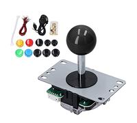 Ticfox QM070901 Juego de joystick Kits Zero Delay Encoder Board 10 Botones Joystick USB DIY Kit para MAME PC Gaming XP Win7 Win8 Win10 (color mixto (negro))