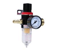 TICFOX Reductor de presión de aire comprimido, Regulador de Presión de Aire Comprimido, Rosca 1/4 BPS AF2000 válvula reguladora de presión manómetro separador de aire aceite agua para Compresores Aire