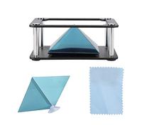 Ticfox Soporte de pantalla holográfico 3D para smartphone, holograma, proyector de pirámide, portátil, 360°, pantalla holográfica, proyector para interacción de dibujos animados, producto corporativo