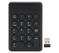 TICFOX Teclado numérico 18 Teclas Diseño ergonómico de inclinación Transmisión de señal Estable inalámbrica de 2,4 GHz Mini Teclado numérico para Trabajadores de Hojas de cálculo C (Negro)