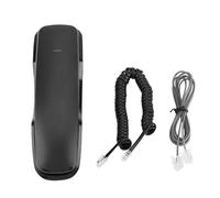 Ticfox Teléfono montado en la Pared Teléfono Fijo con cancelación de Ruido y función de Pausa de Silencio de rellamada del último número para Oficina en casa Negro Blanco (Negro)