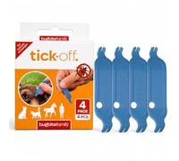tick-off® Alicates patentados para garrapatas humanos | removedor de garrapatas con 2 tamaños de gancho para garrapatas y mango ergonómico | doble cara para perros, gatos y caballos, clínicamente