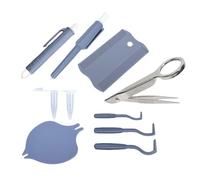 Tick Remover Tool, Flea Puller Kit, Precision Extraction Set, Gentle Removal Tools, Multi-Size Hook Design, Green, for Indoor and Outdoor Pet Care Use, Material Pp, Metal