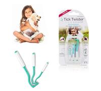 Tick Twister® 3 pinzas para quitar garrapatas con sus caja de almacenamiento - Para perros, gatos, caballos y humanos - Rápida e indolora - Original - Fabricado en Francia.