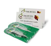 TickBYTES - Kit de extracción de garrapatas, pinzas de punta fina de acero inoxidable con lupa y tarjeta de identificación de garrapatas, herramienta segura para eliminar garrapatas, esencial portátil