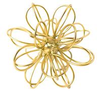 TICKCACY Esfera Decorativa Dorada, Bola geométrica Moderna para decoración de Mesa, Escultura Floral de Metal, orbe de Hierro Abstracto para el hogar, Sala de Estar, Dormitorio, Cocina, Oficina