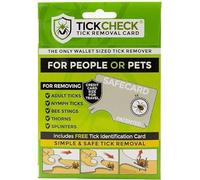 TickCheck Tarjeta removedor de garrapatas (Herramienta de eliminación de garrapatas tamaño Billetera) Envase de 1