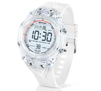 TICKEEN Relojes para Hombre Relojes Digitales Deportivos Relojes Militares Resistentes al Agua con Alarma/Cuenta Atrás/Cronómetro/Luz/Sonería Horaria/Reloj de Pulsera Militar Multifuncional (Blanco)