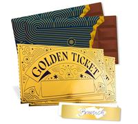 Ticket Dorado Tarjeta Regalo Rasca y Gana para Personalizar : 2x Golden Ticket Tarjeta Regalo - Crea tu Propia Tarjeta Dorada - Ideas de Regalo Únicas para Cumpleaños, Navidad, Aniversario - Inovida