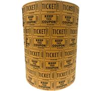 Ticket Guru-Raffle Tickets - 4 rollos de 2000 dos billetes, 8.000 total 50/50 grifos de rafia {elegir color combo abaj}