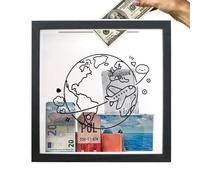 Ticket Shadow Box - Marco De Memoria Interestelar 2026, Ranura para Recuerdos De Viaje | Vitrina para Almacenamiento Ďe Fotografías, Đe Imágenes Profundas 3D | Ṕara Conciertos Billetes D́e Avión
