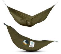 Ticket To The Moon Hamaca Compacta Liviana, Comercio Justo y Hecho a Mano, Verde EJÉRCITO, para Viajes, Camping y Uso Cotidiano, 3.2 * 1.55m, sólo 480g, Seda de paracaídas, Armado < 1min
