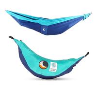 Ticket To The Moon Hamaca Kingsize Liviana, 1-2 Personas, Comercio Justo y Hecho a Mano, Azul Rey/Turquesa, para Viajes, Camping y Uso Cotidiano, XXL 3.2 * 2.3m, 700g, Seda de paracaídas