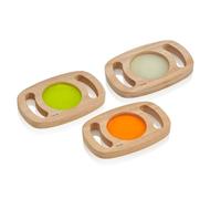 TickiT 73454 Easy Hold Glow in The Dark Panels PK3, Blue, Green, Orange, L 18.5cm x H 12cm x D 2cm Insert 8cm Dia