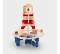 tickit FSC® - Juego de faro de madera contrachapada de abedul con piscina de roca, detalles sensoriales y diseño dividido para un juego costero imaginativo
