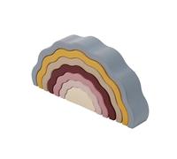 tickit SiliSoft - 7 Piezas de Arco Iris apilables terrosas oscilantes para Juego Creativo y Desarrollo sensorial, Tierra