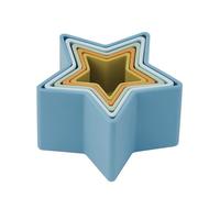 tickit Silisoft - Vasos apilables de Estrella - 5 Vasos de Silicona Suave en Forma de Estrella para apilar, anidar, Jugar en el Agua y Explorar sensorialmente, Neutro