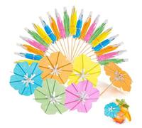 TICKLELY 100 Piezas Palillos de Cóctel - Coctel Palillos para Aperitivos Candy Bar Púas- Decoración de para Cupcakes, Té de Burbujas, Tarta, y Chuches - Ideal para Cócteles y Batidos