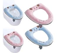 TICKLELY 2 Piezas Para Asiento De Inodoro De BañO, Almohadilla Suave Con Asa, Cubierta De Tapa De Inodoro, CojíN Suave, Lavable, Se Adapta A Todos Los Asientos De Inodoro Ovalados