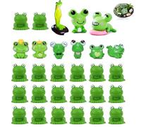 TICKLELY 29pcs Mini Figuras De Rana De Resina, 10 Estilos De Decoración Mini Ranas, 2 * 1.6cm