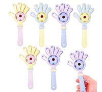 TICKLELY 6 Piezas Paquete de badajos de mano y juguetes ruidosos - Fabricante de ruido para fútbol y aplaudidores de mano - Matasuegras divertidos para su diversión festiva