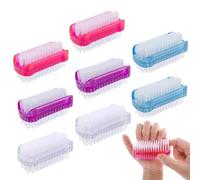 TICKLELY 8 Piezas Cepillo para Uñas - Conjunto Profesional de Pinceles Acrílicos para Uñas con Limpiador de Uñas, Perfecto para Nail Art y Cuidado de Uñas