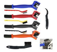 TICKLELY 9 Piezas Cepillo Limpia Cadenas Moto, Kit Herramientas de Cepillo Limpieza de Cadena de Motocicleta Bicicleta, Herramienta de Limpieza para Moto Bici, para motocicleta y bicicleta