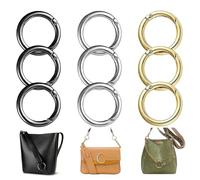 TICKLELY 9 Piezas Mosquetones Pequeños TICKLELY para Bolsos - Mosquetones de Acero Inoxidable, Tapón de Ribete con Resorte Redondo de Aleación de Zinc - Juego de Anillos y Hebillas