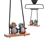 TICKLELY Colgante Coche 1 Pieza Colgante Pingüino Colgante Espejo Retrovisor, Decoración Retrovisor Coche, Estatua Colgante Retrovisor Retrovisor Decoche, Puerta, Hogar U Oficina