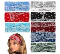 TICKLELY Diadema Mujer - Paquete de 8 Diademas de Cruzadas en Colores Variados - Cintas de Pelo Mujer y Niña - Headbands de Poliéster y Fibra Elástica